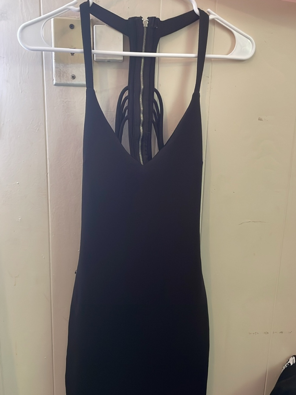 Sanctuary Black Strappy Backless V-Neck Dress